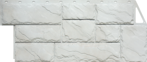 Фасадная панель FineBer Камень Крупный Мелованный Белый