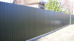 Забор из Профнастила с Полимерным покрытием "Под Ключ" 1.7 м. Графит