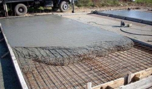 Заливка бетонной площадки 100 мм